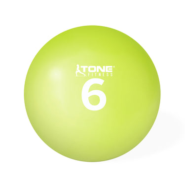 Tone Fitness 6 lime green exercise ball, durable anti-burst fitness material