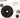 CAP Bumper Plate, black rubber-coated, reinforced steel hub, 45 lb weight indicator features