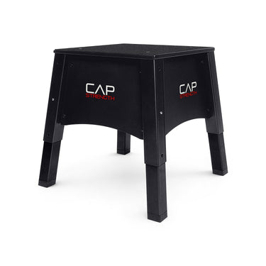 Black metal workout plyo box CAP Strength, durable powder-coated steel jump platform