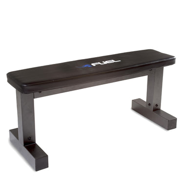 Weight bench with brown leatherette cushion and gray steel frame, adjustable workout padding