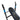 Black and blue folding workout bench with padded seat and backrest, sport training fitness equipment