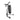 Freestanding boxing heavy bag stand with black PU punching bag and chain, steel frame