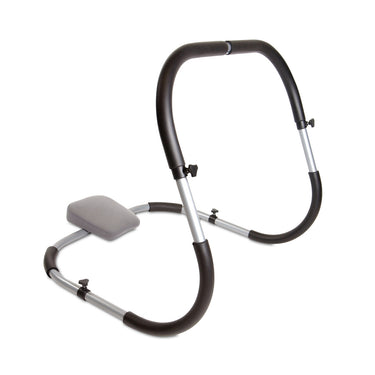 Black and gray padded exercise leg walker, adjustable support handle frame