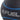 Black gym medicine ball with blue stripe, textured rubber grip and bold white logo