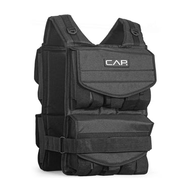 CAP black fabric messenger bag with adjustable straps and front organizer pocket