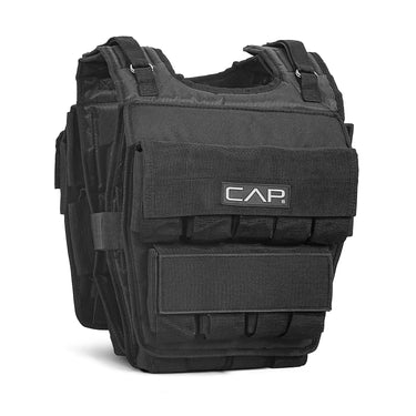 CAP black fabric backpack with padded straps and front utility pocket