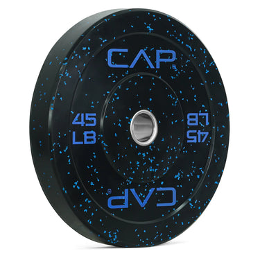 Blue-and-black air disc golf target made of durable plastic with EVA grip and confetti speckle print