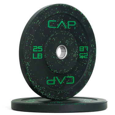 Black and green EVA cap with C.A.P. logo, speckled pattern and metal key ring hole