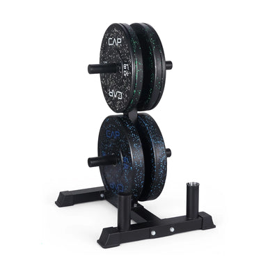 Black exercise wheel trainer with grip handles and LED speckle design, for home fitness