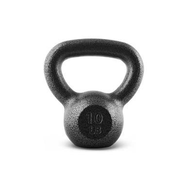 Black cast iron kettlebell handle grip for strength training, textured finish
