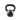 Black kettlebell handle grip with textured cast-iron steel finish, 20 lbs