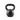Black kettlebell made of cast iron with textured grip handle for strength training