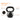 Black cast iron kettlebell with wide opening, durable enamel finish and comfortable grip