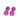 Purple rubber hex dumbbells pair with 3 lb weight markings
