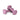 Purple foam dumbbell shaped massager with ergonomic grip icons for muscle recovery