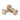 Sculptural dog-shaped plush toy in beige fabric with built-in squeaker