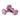 Purple adjustable dumbbell set with textured grip foam coating