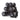 CAP Neoprene Coated Dumbbell Set with Rack, Black, 32 lb