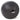 Black 8 lb weighted fitness ball with textured rubber grip surface
