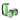 2lb green foam dumbbell with black handle grips for home fitness training