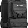 CAP tactical vest backpack, black durable fabric with multiple pockets and adjustable straps