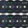 CAP rubber weight plates set, black bumper plates with 10/15/25/45 lb markings