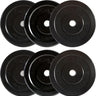 CAP 10 kg black bumper weight plates set, durable rubber with center hole