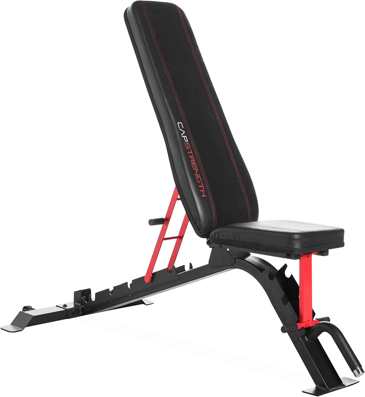 CAP Strength FID Workout Bench | Flat Incline Decline Positions, Black