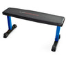 CAPS Trenuty workout bench with black padded seat and blue steel frame, adjustable fitness bench