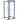 Blue-and-black steel power rack with adjustable J-hooks and safety pins for home gym