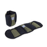 Neoprene golf club headcovers set, navy and olive, padded protection with adjustable strap