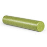 Green textured foam roller for muscle recovery, deep tissue massage and stretching support