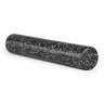 Black speckled rubber foam seat roller, durable material for massage and exercise