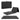 Black folding mat shown in different folding configurations on a white background