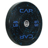 Blue-and-black air disc golf target made of durable plastic with EVA grip and confetti speckle print