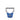 10 oz blue stainless steel bottle with carry handle, anti-slip grip and digital size label