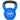 A blue kettlebell with a cast iron handle, featuring a white circular logo on the front that reads '30 CAP' in white text, set against a plain white background.