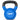 A blue kettlebell with a cast iron handle, featuring a white circular logo on the front that reads '35 CAP' in white text, set against a plain white background.